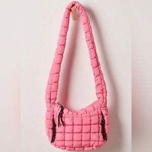 FP Movement Quilted Baby Carryall Sling Bag Crossbody Free People Bubblegum Pink